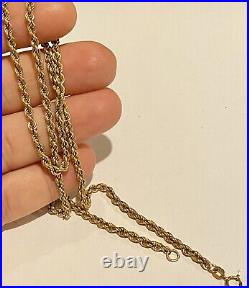 Stunning 9ct gold Italian Rope chain, 4.35 gr, 50 cm