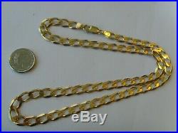 Stunning 9ct yellow gold solid Curb necklace chain. Full 9ct gold hallmark