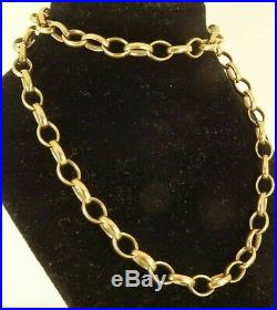 Stunning 9ct yellow gold solid belcher chain Full 9ct gold hallmark