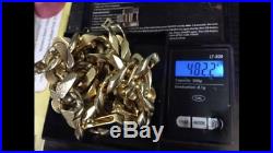 Super Heavy Weight 9ct Gold Chain Diamond Cut 24 Inch Long