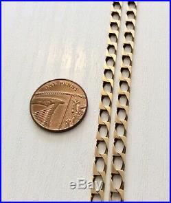 Super Quality Vintage Full Hallmarked Solid 9CT Gold Heavy Necklace Chain 22