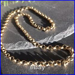 Superb 9ct Solid Yellow Gold BELCHER LINK Chain 4mm Necklace 16.06g 18 1/2
