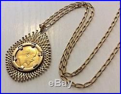 Superb Edwardian 1905 Full 22 Carat Sovereign Pendant on Lovely 9ct Gold Chain