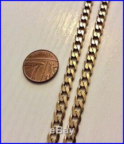 Superb Gents Very Heavy Solid 9CT Gold Curb Chain 24.5 inch Over 30 grams
