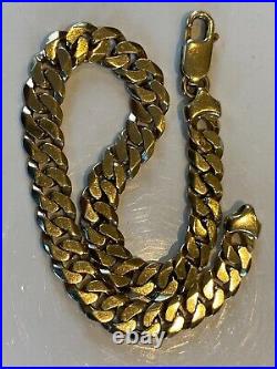Superb Heavy Curb Link Solid 9ct Gold Bracelet 15.6 Grammes