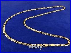 Superb Ladies Mens 18 Solid 9ct Yellow Gold CURB Chain 8.5gr Hm 2mm Ex Con 970n