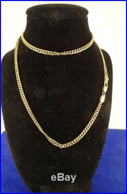 Superb Ladies Mens 18 Solid 9ct Yellow Gold CURB Chain 8.5gr Hm 2mm Ex Con 970n