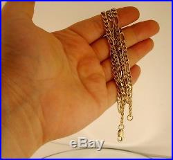 Superb Long Solid 9ct Gold 24.5 FIGARO Chain Necklace 24gr 5mm cx712 RRP £1225