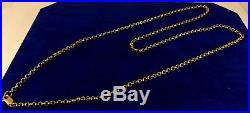 Superb Long Solid 9ct Gold 29 BELCHER Chain Hm 18gr 3.5mm RRP £900 cx883