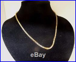 Superb Sparkling Solid 9ct Gold 18 BOX Chain Necklace 18gr 3mm cx718 RRP £915