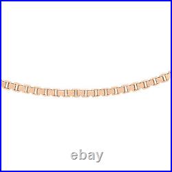 TJC 9ct Rose Gold Venetian Box Chain Size 18 Inches with Spring Ring Clasp