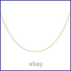 TJC 9ct Yellow Gold Venetian Box Chain for Unisex Size 20 Inches