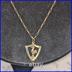 Tottenham Hotspur 9ct Gold Pendant on Thin Link Chain