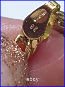 UK HALLMARKED, 3.5mm gauge. Solid, 9ct gold 20UNISEX diamond cut curb chain.5.9.g