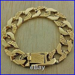 UK Hallmarked 9ct Gold Extra-Heavy Curb Link Bracelet 66.2G 9 £2525 (HR9)
