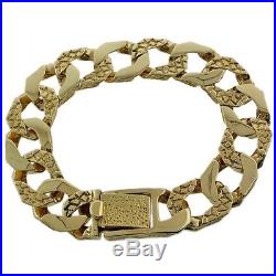 UK Hallmarked 9ct Gold Extra-Heavy Curb Link Bracelet 66.2G 9 £2525 (HR9)