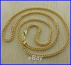 UK Hallmarked 9ct Gold Italian Franco Chain 28 4.5mm 27g RRP£1250 (I2 28)