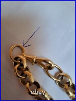 Unisex 9 ct Gold Patterned Belcher Link Chain