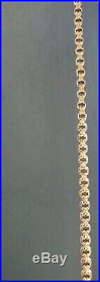 Unusual Antique Victorian Edwardian 9ct Gold Solid Albert Watch Chain necklace