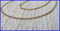 VINTAGE 9CT YELLOW GOLD FINE CURB LINK NECKLACE / CHAIN, 4.53gs 22 inches long
