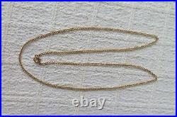 VINTAGE 9CT YELLOW GOLD FINE CURB LINK NECKLACE / CHAIN, 4.53gs 22 inches long