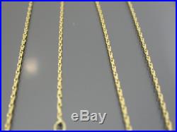 VINTAGE 9ct GOLD BARLEYCORN LINK NECKLACE CHAIN 18 inch 1996