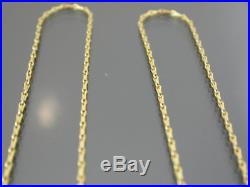 VINTAGE 9ct GOLD BARLEYCORN LINK NECKLACE CHAIN 18 inch 1996
