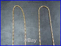 VINTAGE 9ct GOLD BARLEYCORN LINK NECKLACE CHAIN 20 inch C. 1990