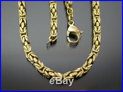 VINTAGE 9ct GOLD BIRDCAGE LINK NECKLACE CHAIN 16 inch 1987
