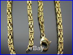 VINTAGE 9ct GOLD BIRDCAGE LINK NECKLACE CHAIN 16 inch 1987