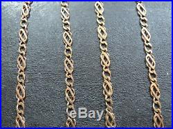 VINTAGE 9ct GOLD CELTIC KNOT LINK NECKLACE CHAIN 21 inch C. 1990