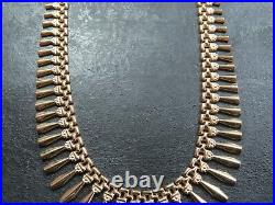 VINTAGE 9ct GOLD CLEOPATRA FANCY LINK NECKLACE CHAIN 17 inch 1991