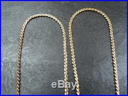 VINTAGE 9ct GOLD CLEOPATRA S LINK NECKLACE CHAIN 17 1/2 inch C. 1980
