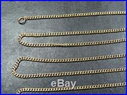 VINTAGE 9ct GOLD CURB LINK NECKLACE CHAIN 20 inch C. 2000