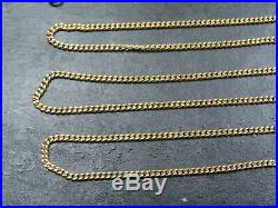 VINTAGE 9ct GOLD CURB LINK NECKLACE CHAIN 20 inch C. 2000