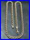 VINTAGE-9ct-GOLD-DOUBLE-FACTED-CURB-LINK-NECKLACE-CHAIN-20-inch-C-1980-01-tzz