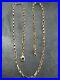 VINTAGE-9ct-GOLD-FACTED-BELCHER-BATON-LINK-NECKLACE-CHAIN-18-inch-C-1990-01-vynt