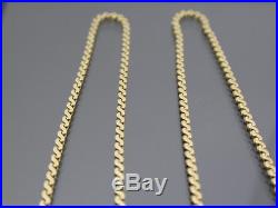 VINTAGE 9ct GOLD FLAT S LINK NECKLACE CHAIN 20 inch 1978