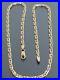 VINTAGE-9ct-GOLD-FLAT-SCROLL-LINK-NECKLACE-CHAIN-18-inch-1989-01-hyhs