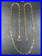 VINTAGE-9ct-GOLD-LONG-BOX-LINK-NECKLACE-CHAIN-18-inch-1983-01-hob