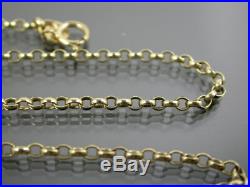VINTAGE 9ct GOLD ROLO LINK NECKLACE CHAIN 16 inch 1992