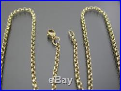 VINTAGE 9ct GOLD ROLO LINK NECKLACE CHAIN 21 inch C. 1980