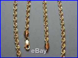 VINTAGE 9ct GOLD ROPE LINK NECKLACE CHAIN 20 inch C. 2000