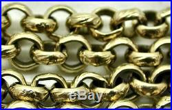 Very Heavy 9ct Gold Beautiful Engraved Link Belcher Chain 1970's Vintage