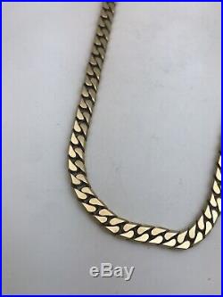 Very Large & Heavy 9ct Gold Curb Link Chain. 20 Inch 73.5 Grams