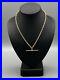 Very-Pretty-T-Bar-9ct-Solid-GOLD-Fancy-Double-Link-CHAIN-NECKLACE-01-brlp