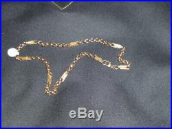 Very unusual 9ct gold chain heavy 20 inches