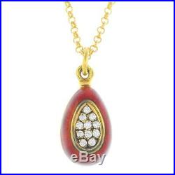 Victor Mayer (Faberge workmaster), A Diamond Egg pendant, on a 9ct gold chain