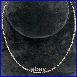 Victorian 9 Ct Rose Gold Fancy Belcher Link 19 Chain Necklace C. 1890 5.2 G