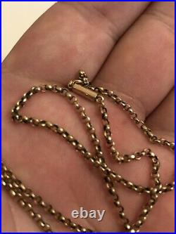 Victorian 9ct Gold Belcher Chain 2.35 Grams 15 Inch Freepost Uk